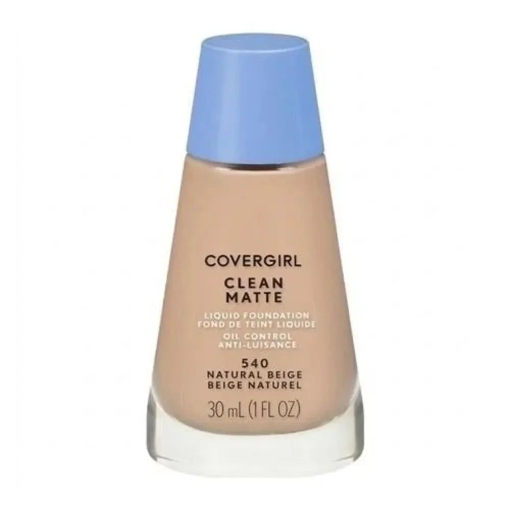 Covergirl Clean Matte Liquid Foundation 540 Natural Beige 1oz Oil Control
